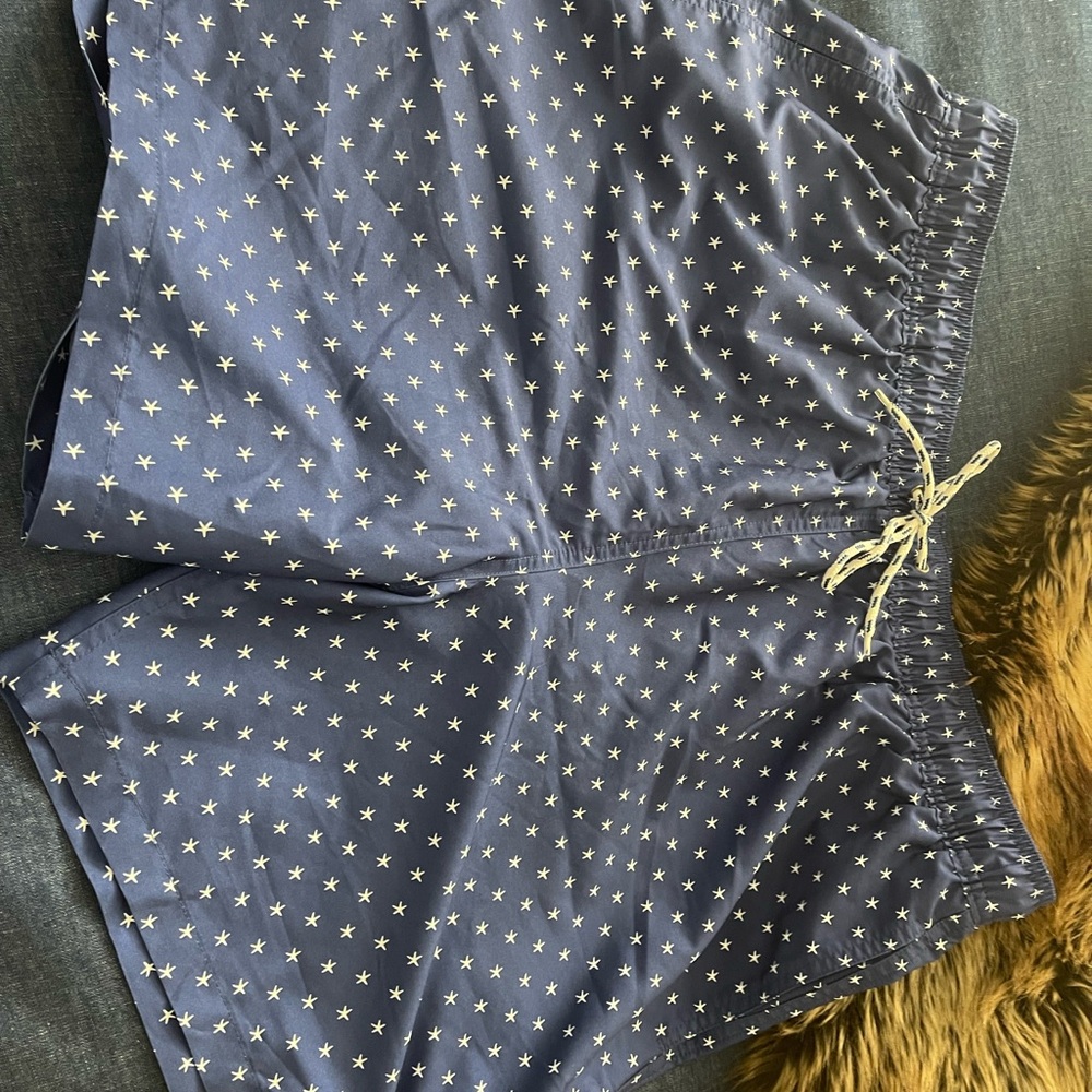 Brooks brothers Navy Star Patterned swim Shorts